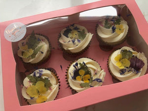 Easter Vanilla or Chocolate Floral Cupcakes -  Boxes of 6 or 12 - LOCAL PICKUP OX1