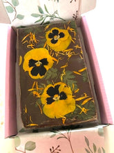 Load image into Gallery viewer, Traditional Fudge Decorated with Milk Chocolate and Edible Flowers
