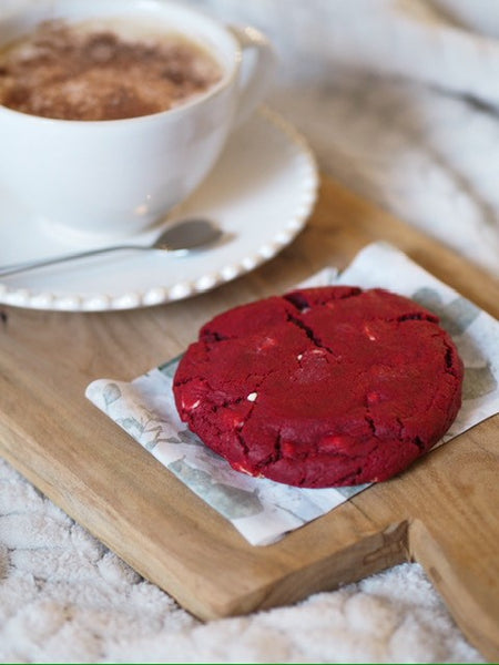 NYC Red Velvet Cookies available online from Charlotte Jane Cakes