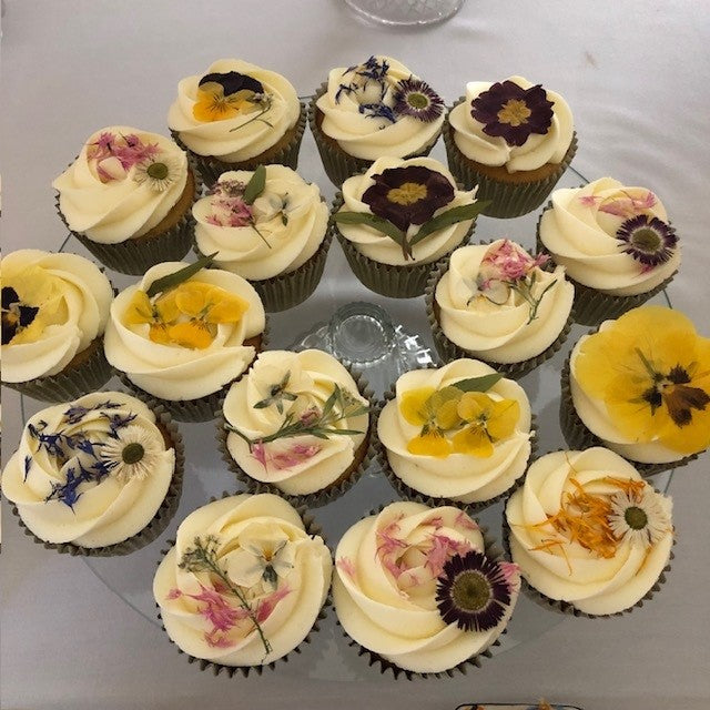 Mother's Day Vanilla or Chocolate Floral Cupcakes -  Boxes of 6 or 12 - LOCAL PICKUP OX1