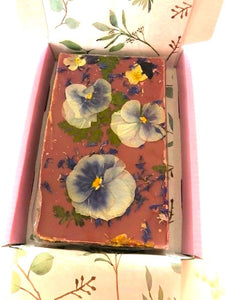 Traditional Fudge with Ruby Chocolate and Edible Flowers