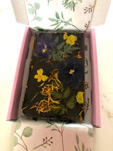 VEGAN Rich Chocolate Fudge with Edible Flowers