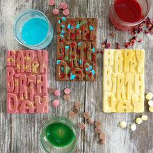 Load image into Gallery viewer, HAPPY BIRTHDAY Chocolate Plaque (INCLUDING VEGAN OPTIONS)
