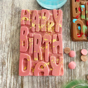 HAPPY BIRTHDAY Chocolate Plaque (INCLUDING VEGAN OPTIONS)