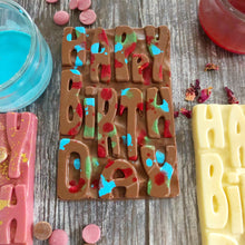 Load image into Gallery viewer, HAPPY BIRTHDAY Chocolate Plaque (INCLUDING VEGAN OPTIONS)
