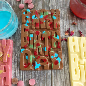 HAPPY BIRTHDAY Chocolate Plaque (INCLUDING VEGAN OPTIONS)