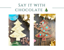 Load image into Gallery viewer, CHRISTMAS TREE Chocolate Plaque (INCLUDING VEGAN OPTIONS)
